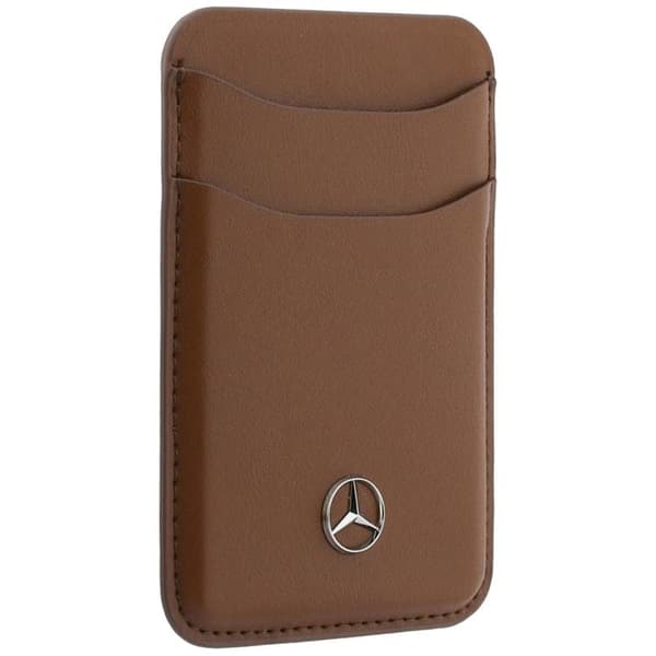 Mercedes MagSafe Korthållare Läder Plånbok - Kamel Brun