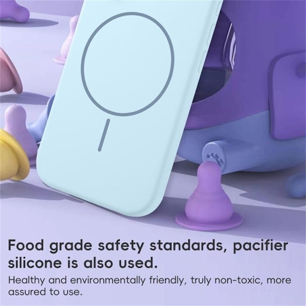 Mobilskal till iPhone 16 Pro Max MagSafe Silikon Anti Drop - Vit Vit