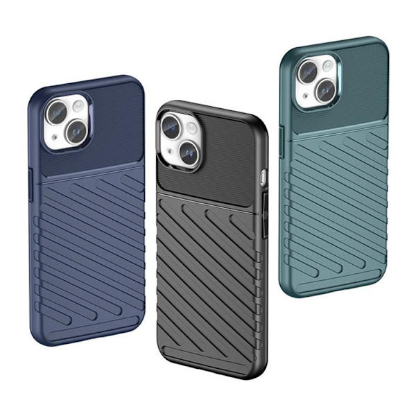 iPhone 15 Mobilskal Thunder Armored - Svart Svart