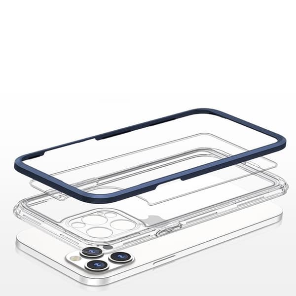 iPhone 12 Pro Skal Clear 3in1 - Blå Blå