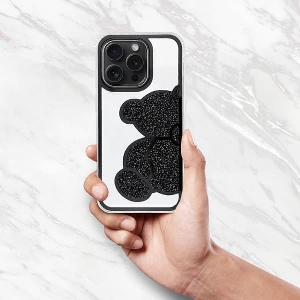 Telefontaske til iPhone 13 Pro Bamse - Sort Black