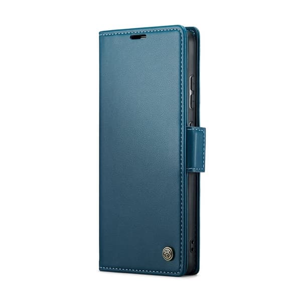 CASEME Xiaomi 14T Pro Plånboksfodral Konstläder RFID-Skydd 3 Kort Blå