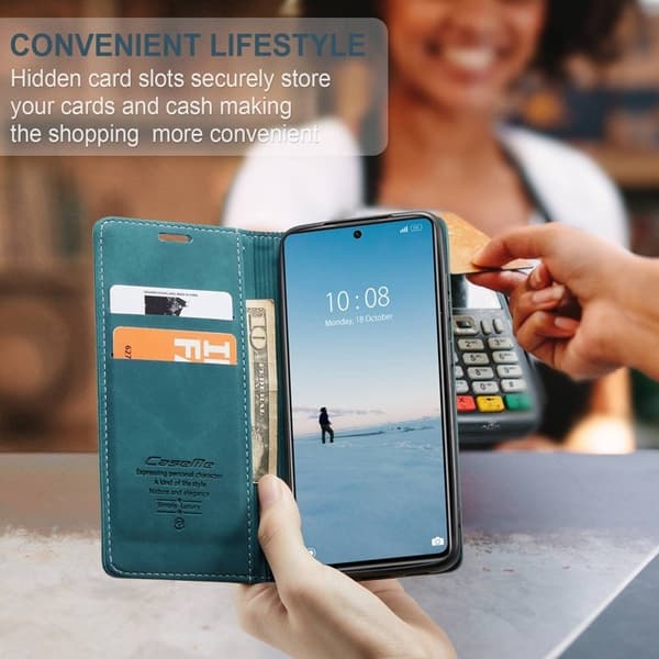 CASEME 013 Plånboksfodral för Xiaomi 12 Lite 5G KonstLäder Blå