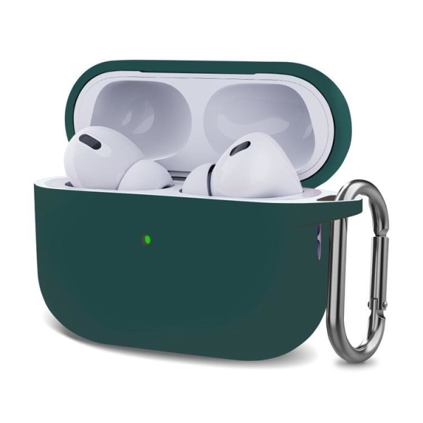 AirPods Pro 2 Skal Silikon Buckle - Mörkgrön