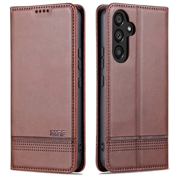 AZNS Samsung Galaxy A55 5G Plånboksfodral Konstläder - Brun