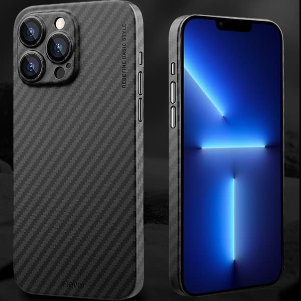 X-LEVEL Mobilskal till iPhone 13 Pro Hård PC med Kolfiberdesign Svart