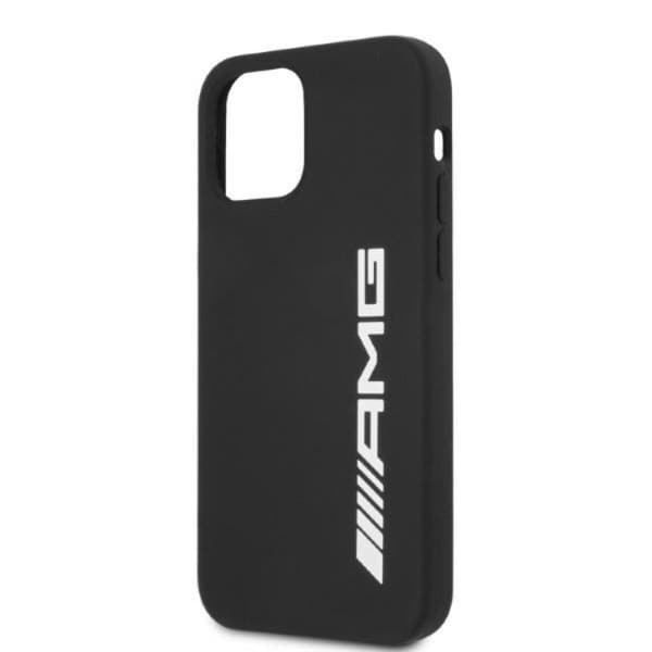 AMG iPhone 12 Pro Max -puhelinkuori, silikoni, iso logo - Musta Black