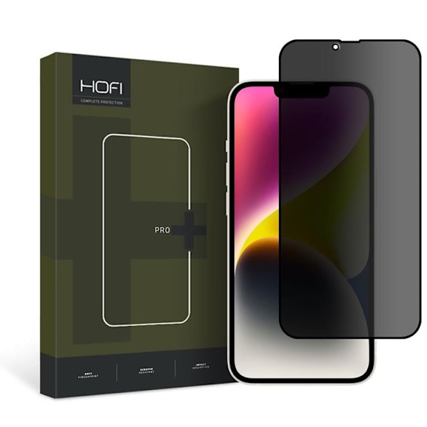 Hofi iPhone 14 Plus/13 Pro Max Härdat Glas Skärmskydd Privacy Svart