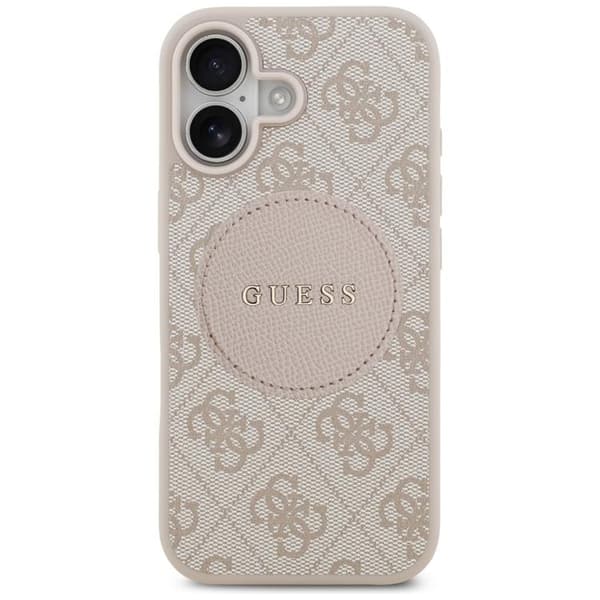 Guess Mobilskal till iPhone 17 MagSafe 4G Circle Classic Logo - Rosa Rosa