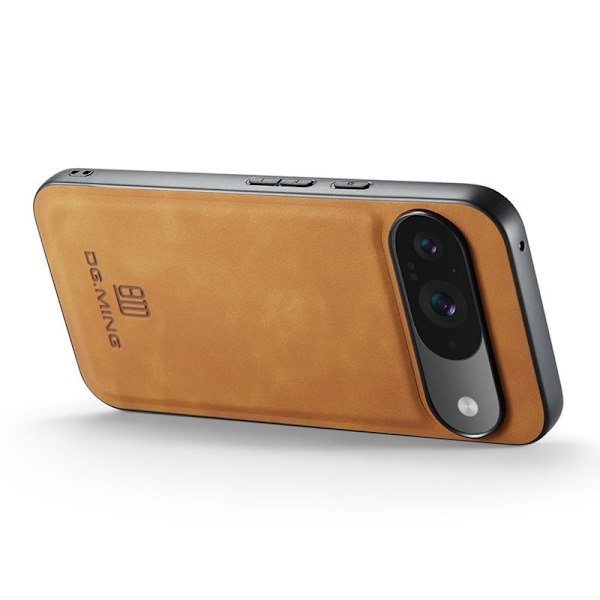 DG.MING Mobilskal till Google Pixel 10 Pro PU Läder Hybrid - Brun