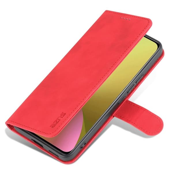 AZNS Xiaomi 12 Lite 5G Plånboksfodral Konstläder - Röd