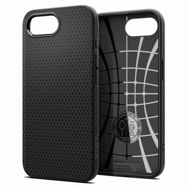 Spigen Mobilskal till iPhone 16e Liquid Air - Matt Svart Svart
