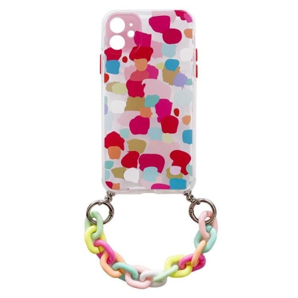 Color Gel Chain Pendant Skal Galaxy A22 5G - Flerfarvet