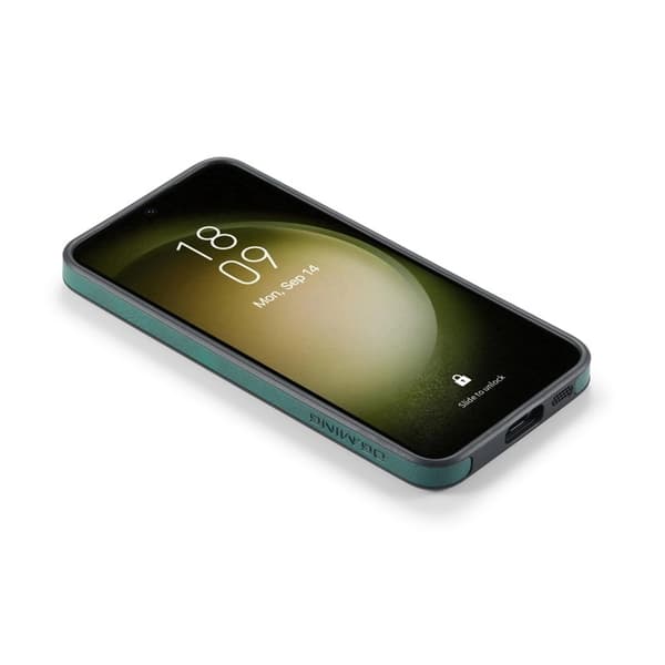 DG.MING Mobilskal till Samsung Galaxy S24 Anti-Drop PU Läder Grön