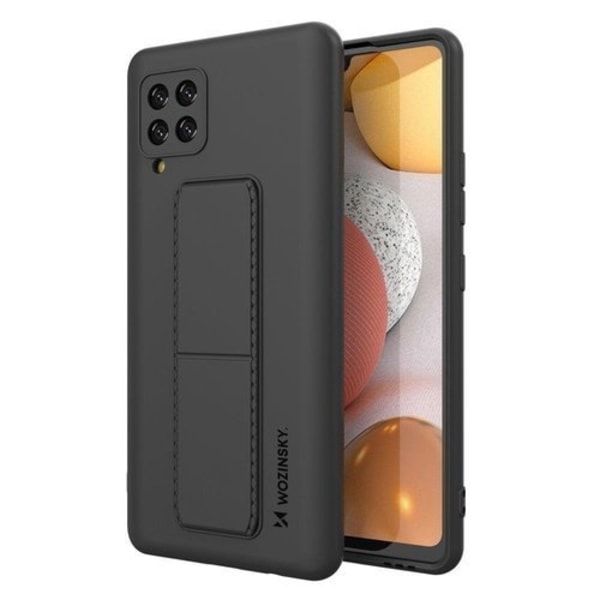 Wozinsky Kickstand Silicone Skal Samsung Galaxy A42 5G - Svart Svart