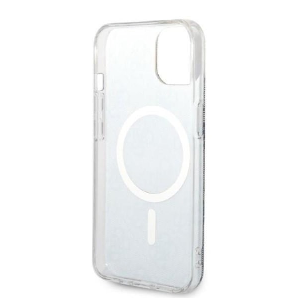 GUESS iPhone 14 Magsafe Skal Print + Trådlös Laddare - Blå