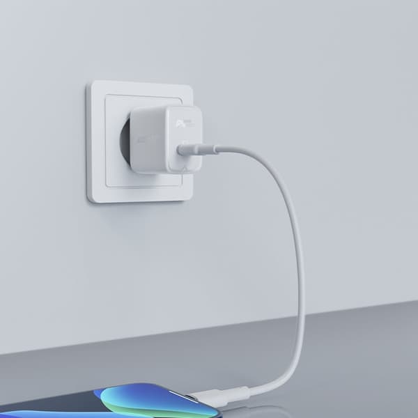 Acefast seinätelaturi USB-C 20W - Valkoinen Vit
