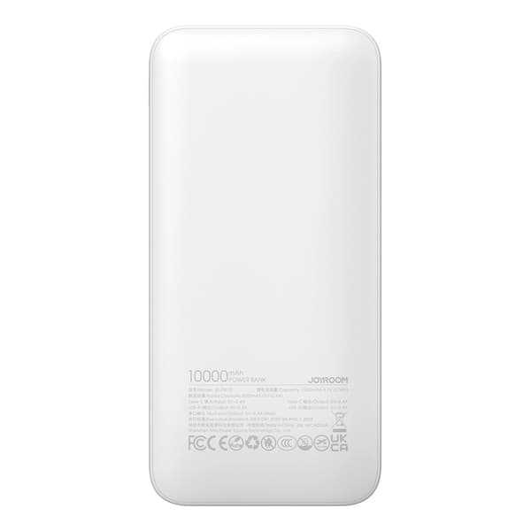 Joyroom Powerbank 10000mAh 2xUSB-A 1xUSB-C 2.4A - Hvid Vit