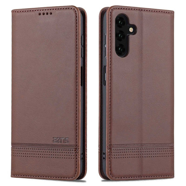 AZNS Samsung Galaxy A14 5G Plånboksfodral Konstläder - Brun