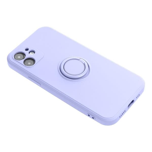 Telefontaske til iPhone 16e Silikone Ring - Lilla Lila