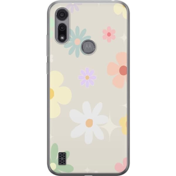 Mobilskal till Motorola Moto E6i med fejdande blommor