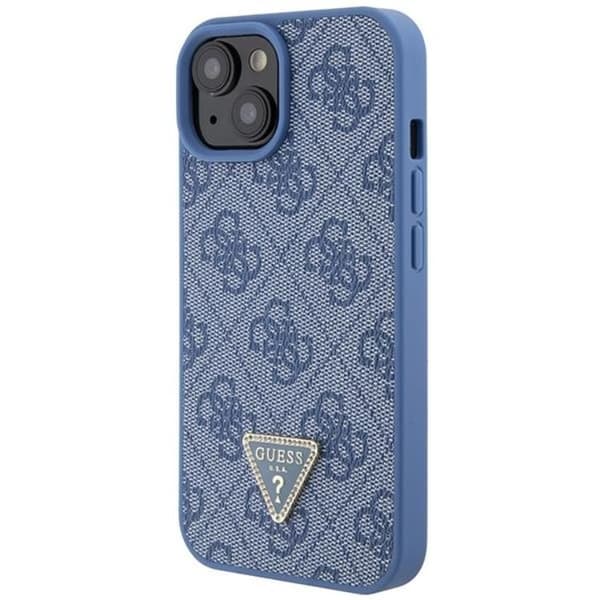 Guess iPhone 15 Mobilskal Crossbody 4G Metal Logo - Sininen Blå