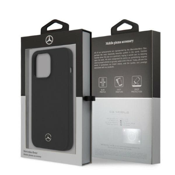 Mercedes Benz iPhone 13 Pro Mobilskal MagSafe Silicone Line Black
