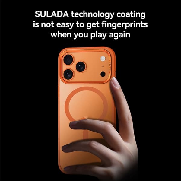 SULADA Mobilskal till iPhone 17 Pro MagSafe PC+TPU - Orange Orange