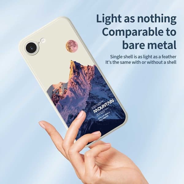 Mobilskal till iPhone 16e Blue Snow Mountain TPU - Grön Grön