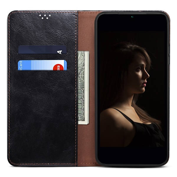 WAXY Samsung Galaxy A55 5G Plånboksfodral Konstläder - Svart