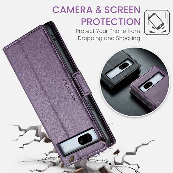 CASEME Plånboksfodral Konstläder till Google Pixel 7a - Lila