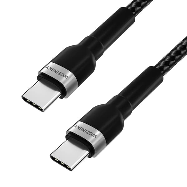 Wozinsky USB-C till USB-C kabel PD 65W 2m - Svart Svart