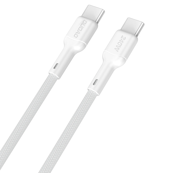 Dudao USB-C till USB-C kabel 240W 2m L9C Max - Vit Vit