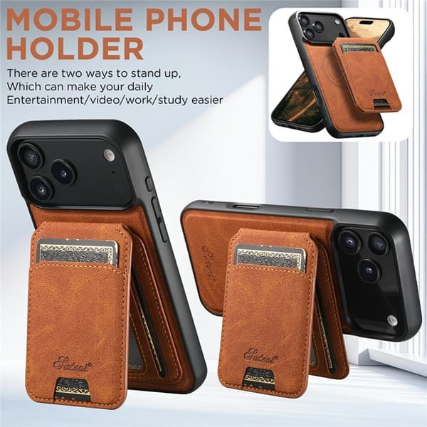 SUTENI Mobilskal till iPhone 17 Pro MagSafe Kickstand H16 - Khaki Brun