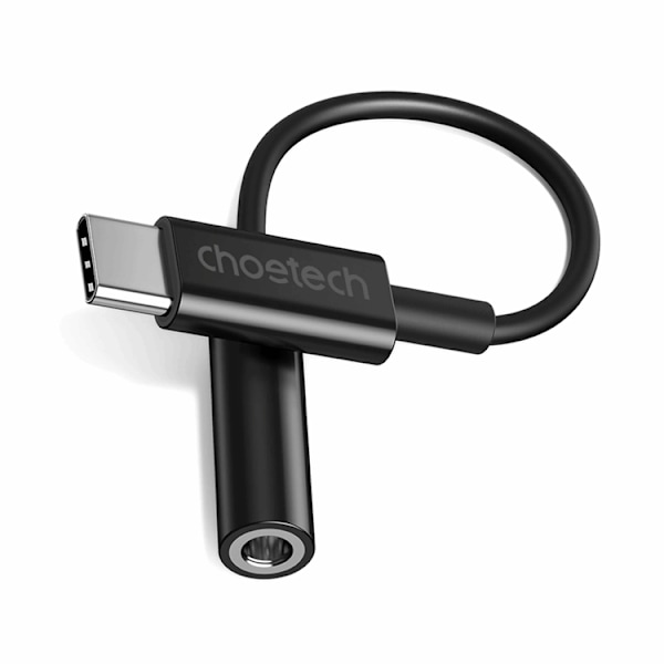 Choetech USB-C till Ljudadapter DC 3.5 mm - Svart Svart