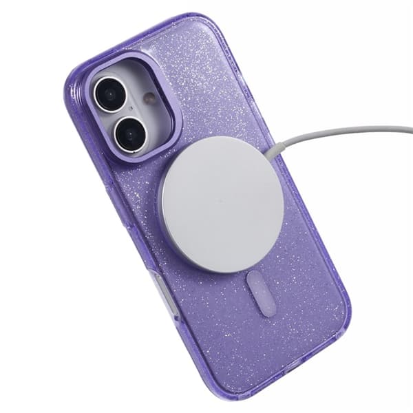 KIGC Mobilskal till iPhone 16 MagSafe Epoxy Kickstand - Lila Lila