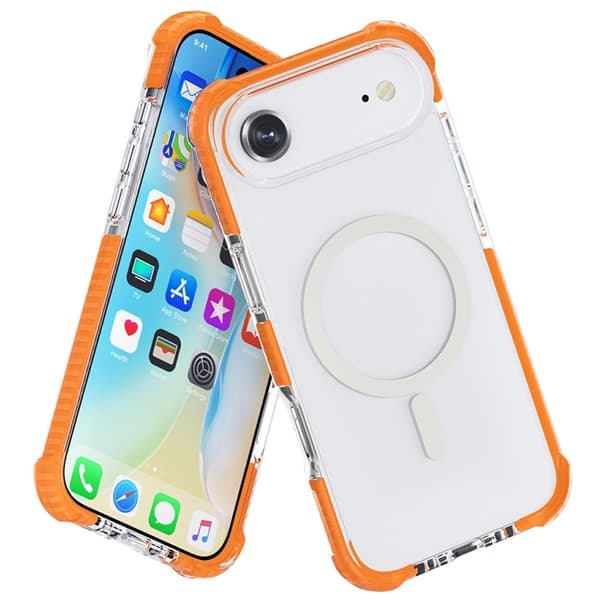 Mobilskal till iPhone Air MagSafe Förstärkta Hörn Acrylic Orange