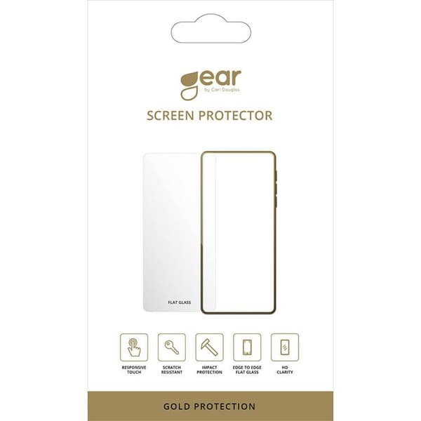 GEAR iPhone 15 Härdat Glas Skärmskydd 2.5D Guld Guld