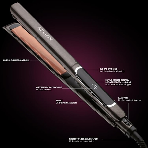Revlon Plattång Copper Smooth Pro Grå