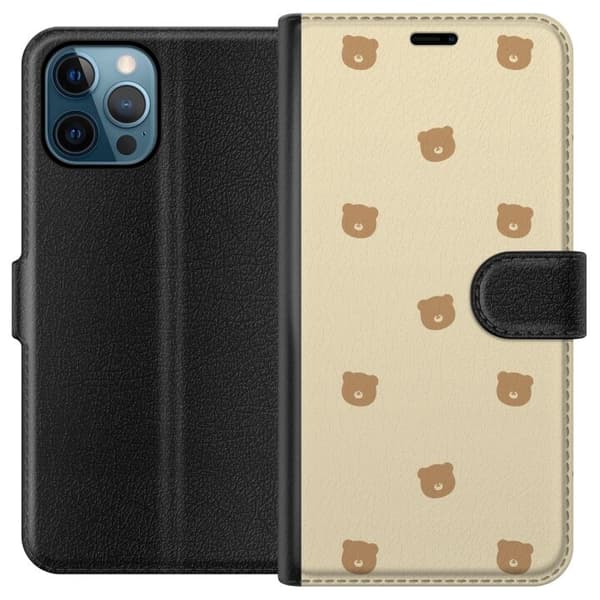 Plånboksfodral till Apple iPhone 12 Pro med Björnmönster