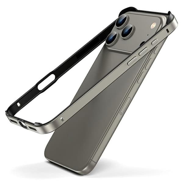 Mobilskal till iPhone 17 Pro Max Hollow Metal Bumper - Guld Guld