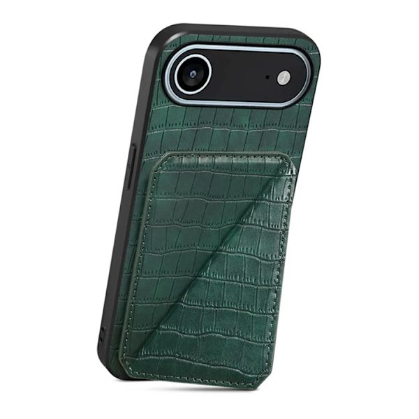 Mobilskal till iPhone Air Korthållare Crocodile Textured - Grön Grön