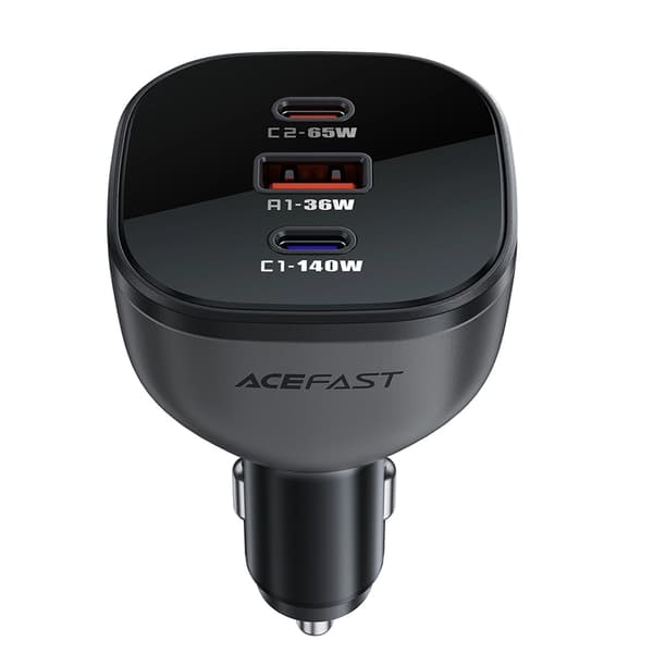Acefast Billaddare 165W 2x USB-C/1x USB-A - Svart Svart