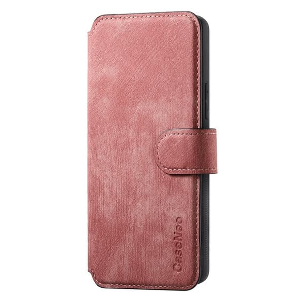 CASENEO Samsung Galaxy S25 Edge Plånboksfodral Konstläder - Rosa