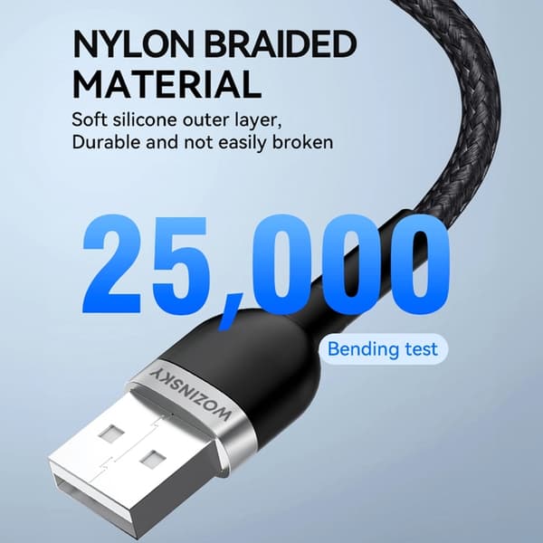 Wozinsky USB-A till Lightning kabel 2.4A 1m - Svart Svart