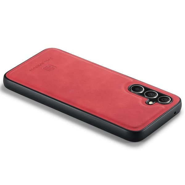DG.MING Mobilskal till Samsung Galaxy A35 5G Läder+PC+TPU Röd