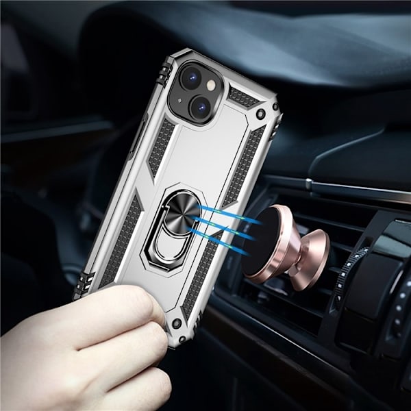 Mobilskal till iPhone 15 Plus med Kickstand - Silver Silver