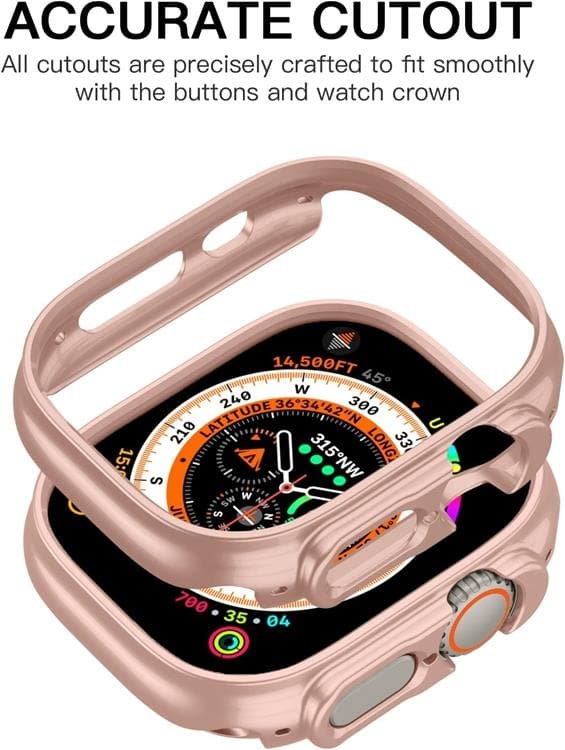 Apple Watch Ultra (49mm) Skal Shockproof - Rosa Guld Guld
