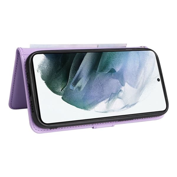 BETOPNICE 005 för Samsung Galaxy S21 Plånboksfodral Anti-shock Konstläder - Lila