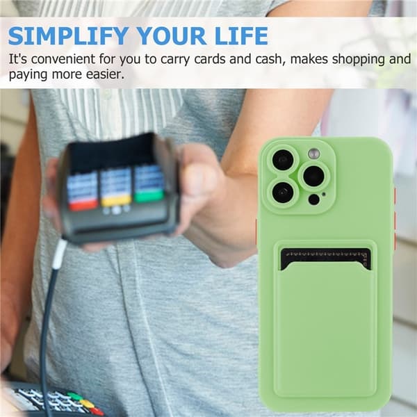 Mobilskal till iPhone 16 Pro Max Korthållare TPU - Matchagrön Grön
